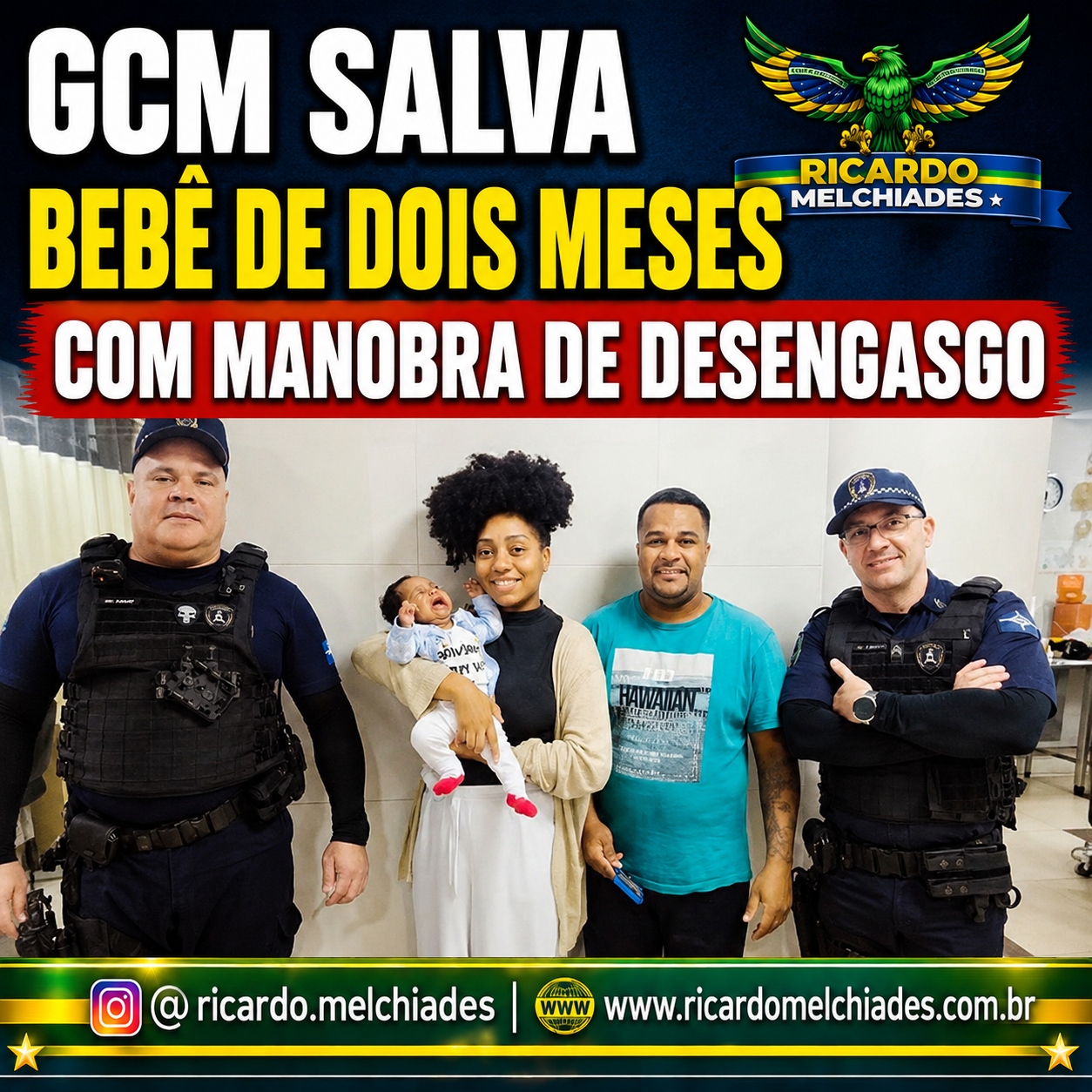 GCM SALVA BEBÊ DE DOIS MESES 